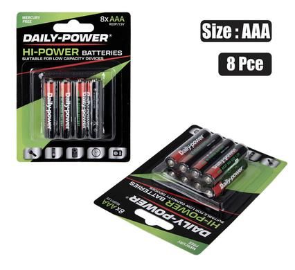 BATTERIES HIGH POWER SIZE:AAA / R03P 8PCE_0