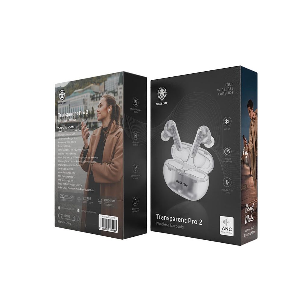 Green Lion Transparent Pro 2 Wireless Earbuds_1