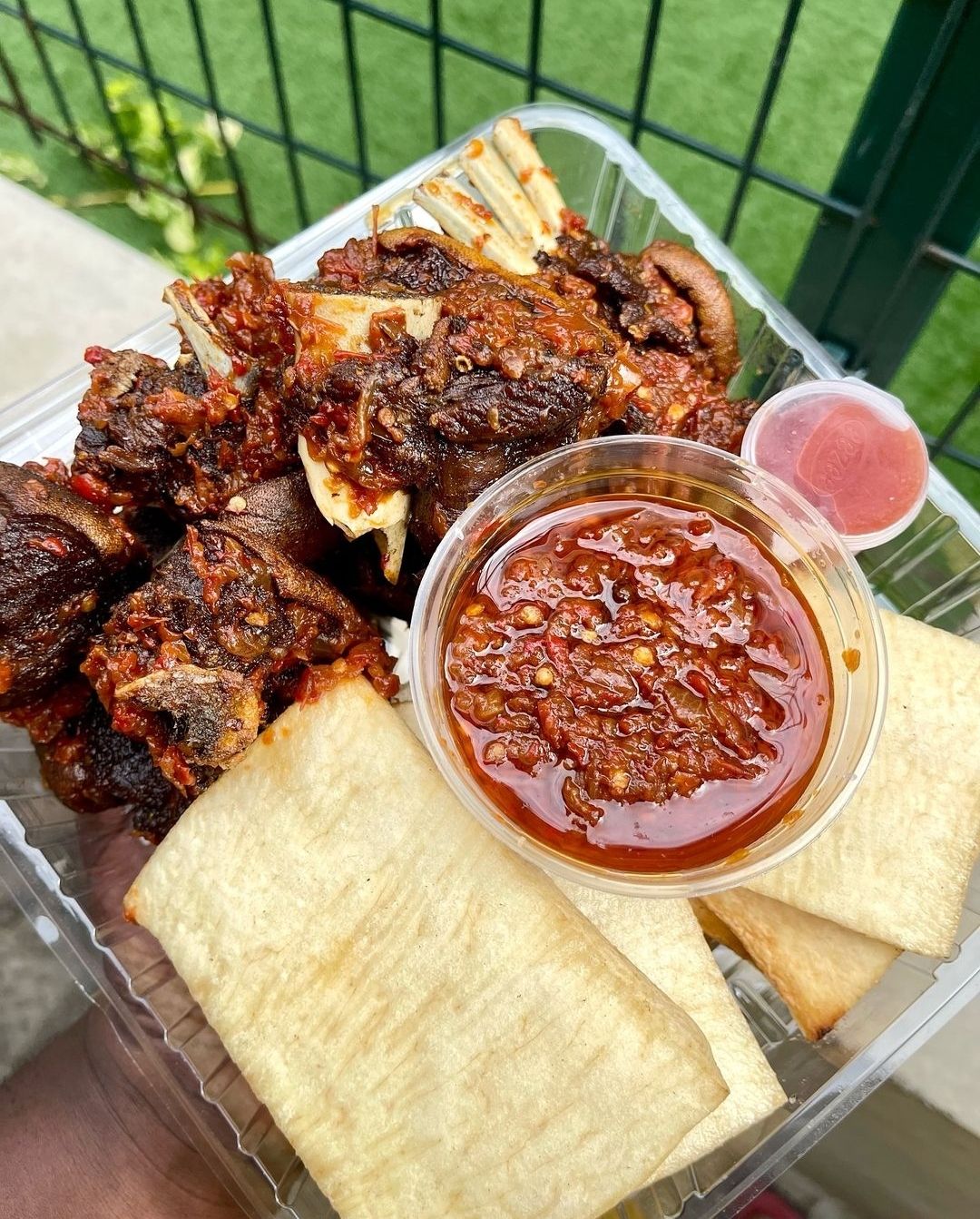 Goat Meat, Yam & Plantain Sauce_0