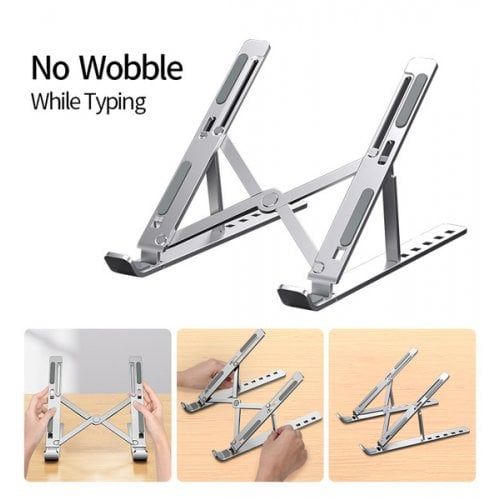 Aluminum Alloy Laptop Stand Hanging Adjustable Hand Holding Foldable Portable Heat Dissipation Height Booster_5