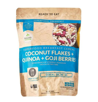 Organic Coconut Flakes – Quinoa – Goji Berries Cereal Mix (290 g)_0