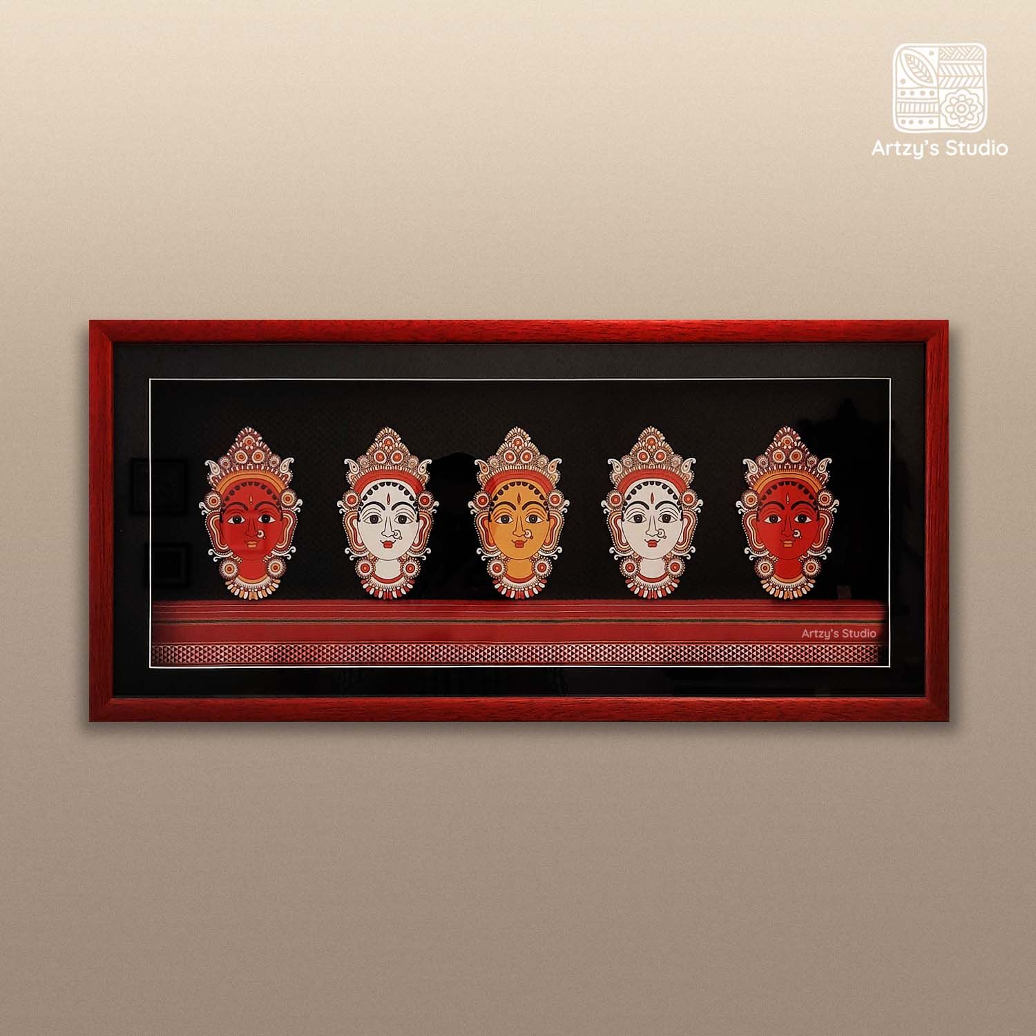 5 Durga Devi Faces with Frame_0