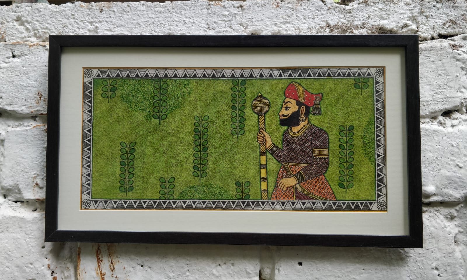 Rajasthani Rajput king painting frame_0