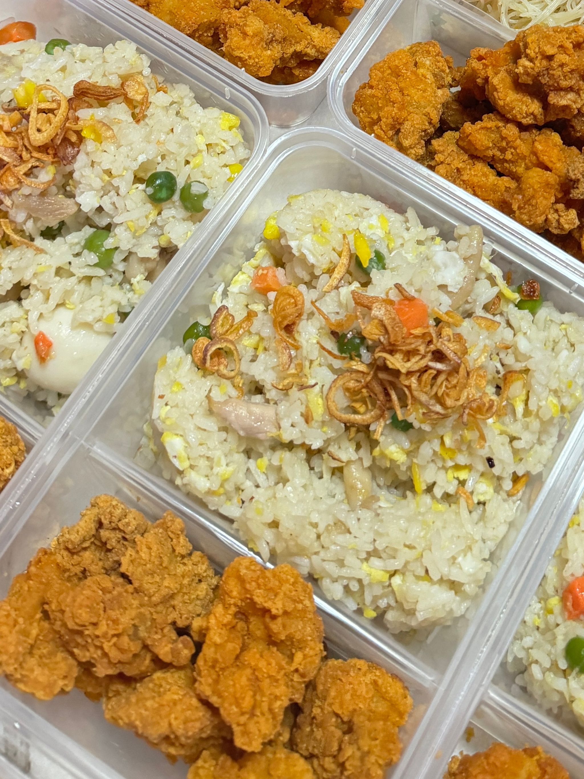 Fried Rice With Chicken Popcorn _0