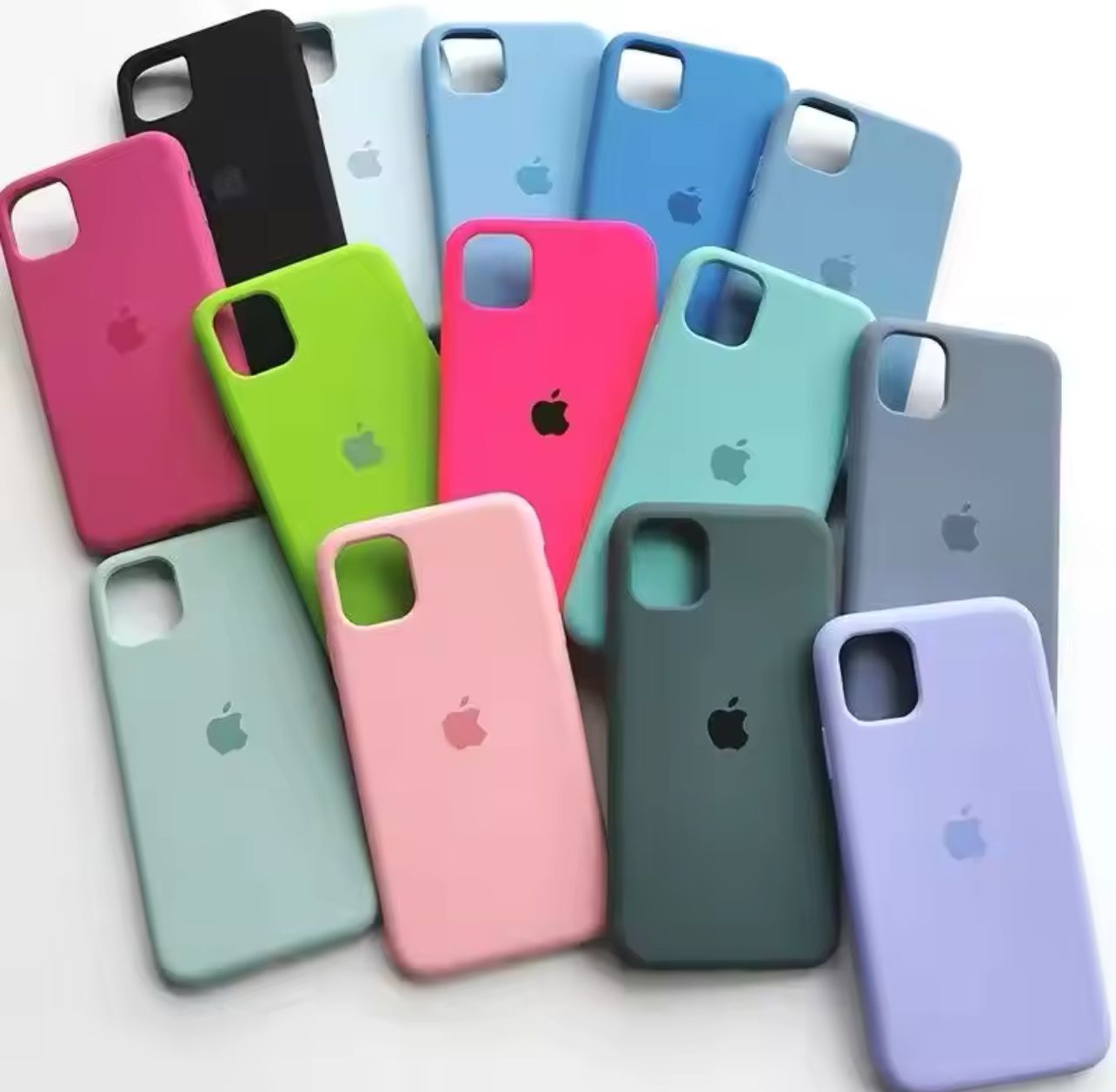 Capas de silicone originais para Apple iPhone, capas oficiais para iPhone 15, 11, 14, 13, 12 Pro Max, 13, 11, 15, 12 Pro, 7, 8, SE, 2020_1