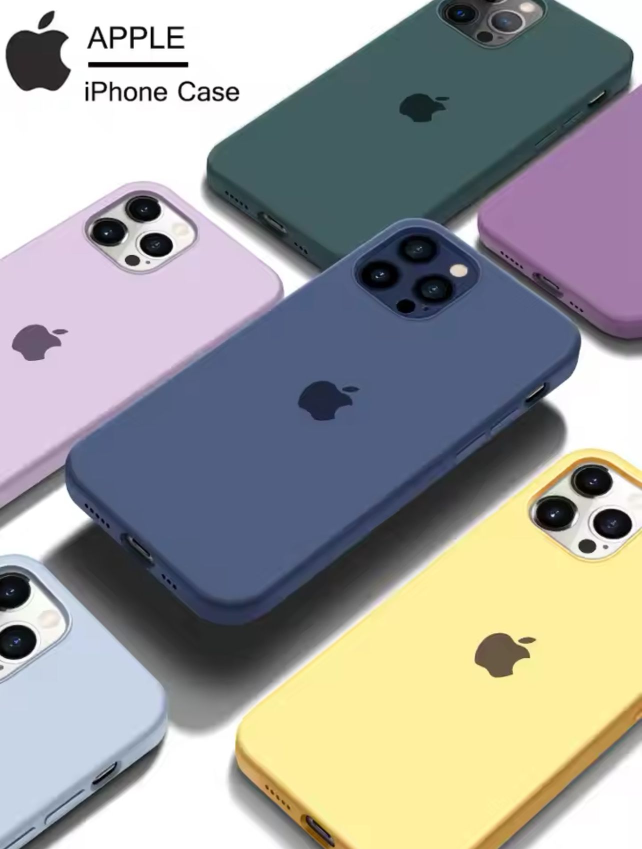 Capas de silicone originais para Apple iPhone, capas oficiais para iPhone 15, 11, 14, 13, 12 Pro Max, 13, 11, 15, 12 Pro, 7, 8, SE, 2020_3