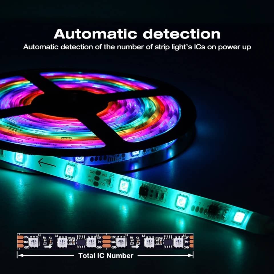 DC12V RGB LED Strip Kit Magic Flexible Waterproof Outdoor Smart 5M LED Strip 2835 SMD IP65 LED St... ADD_1