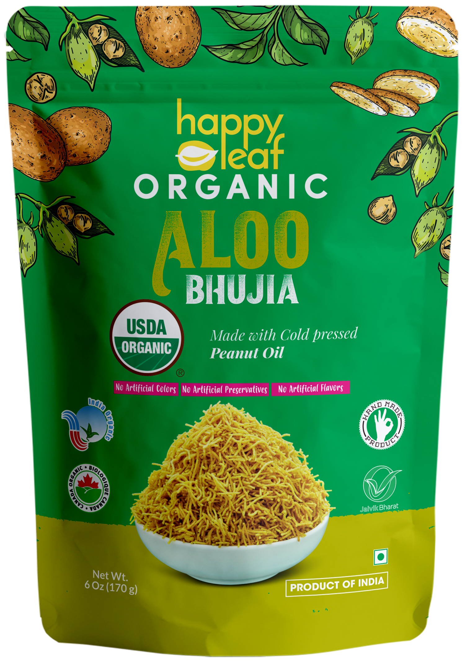 HAPPY LEAF Aloo Bhujia 170g_0