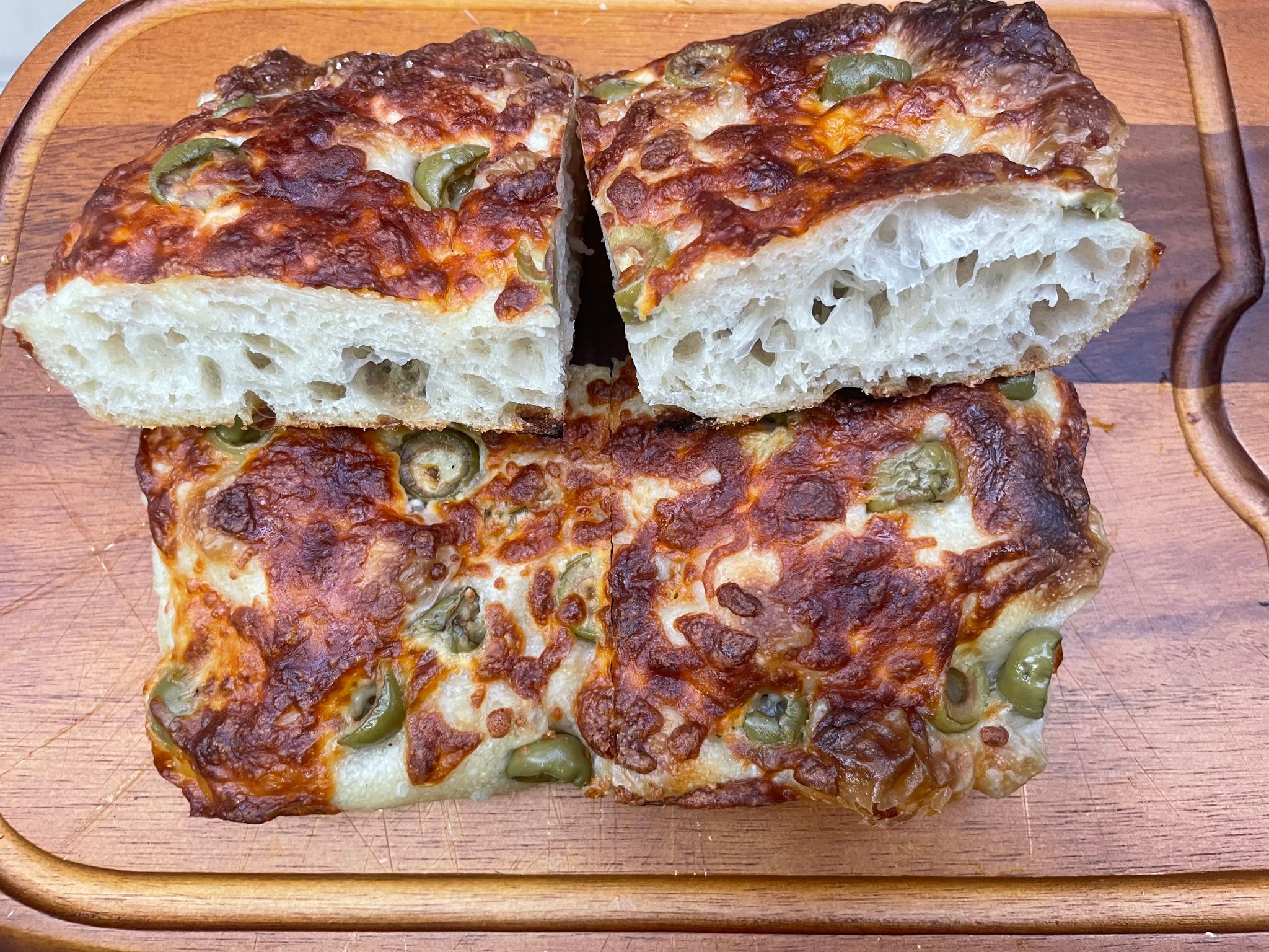 Olive & Mozzarella Sourdough Focaccia _0