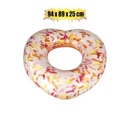 INTEX TUBE 94x89x25cm PINK DOUGHNUT HEART_0