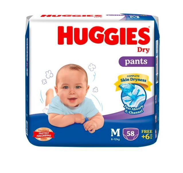 HUGGIES DRY PANTS SJP M58 TP 1X2X58'S_0