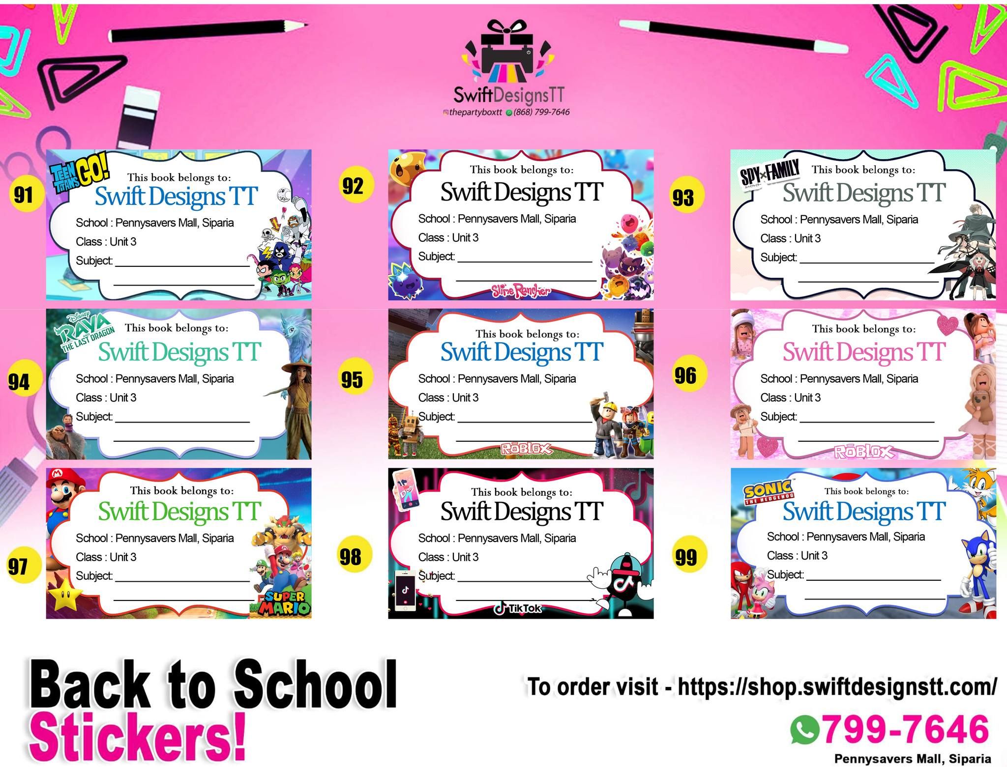 12PCS- School Book Labels _10