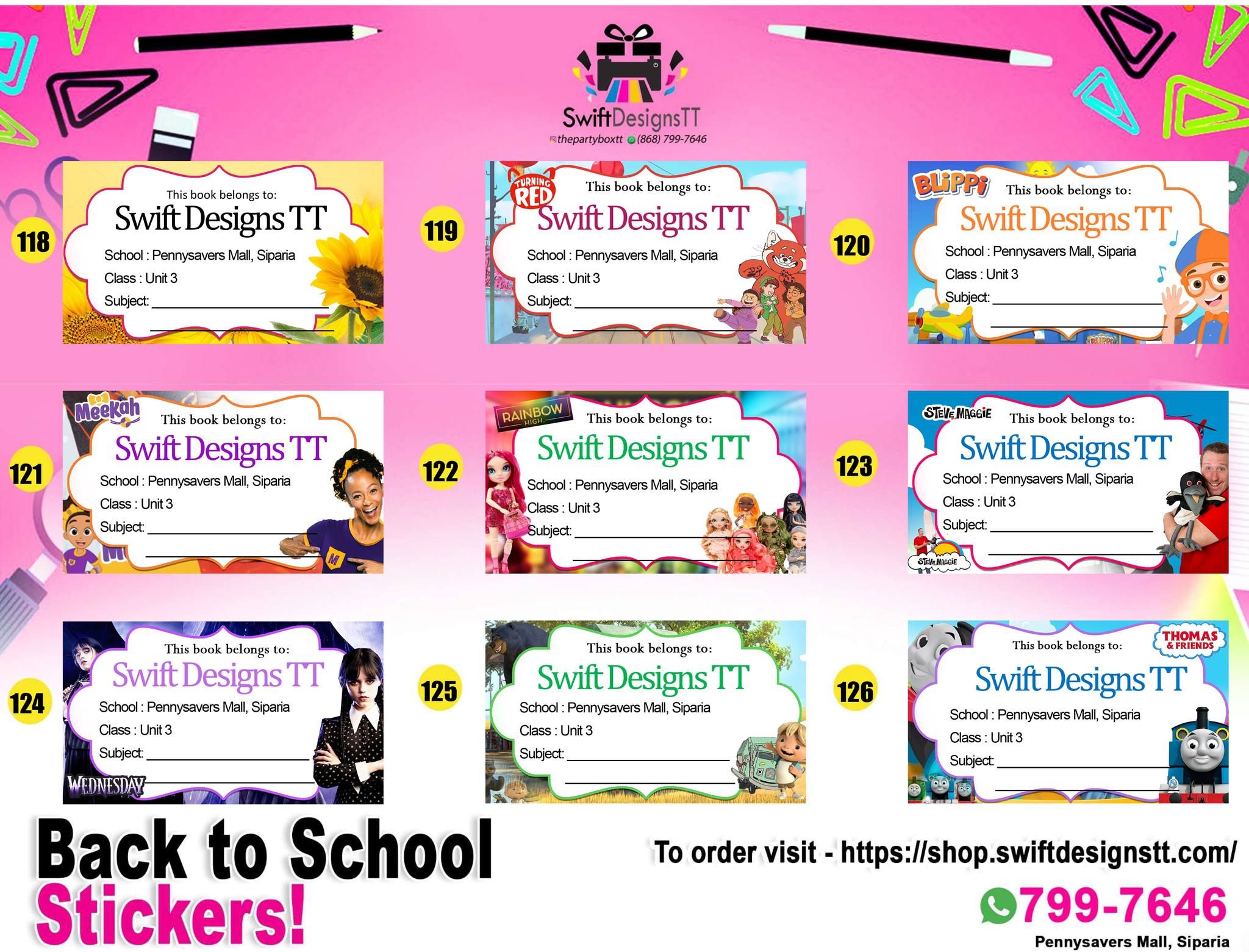 12PCS- School Book Labels _13