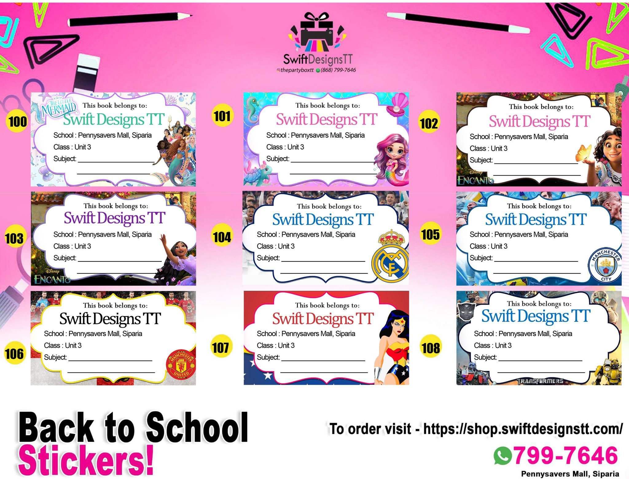 12PCS- School Book Labels _11