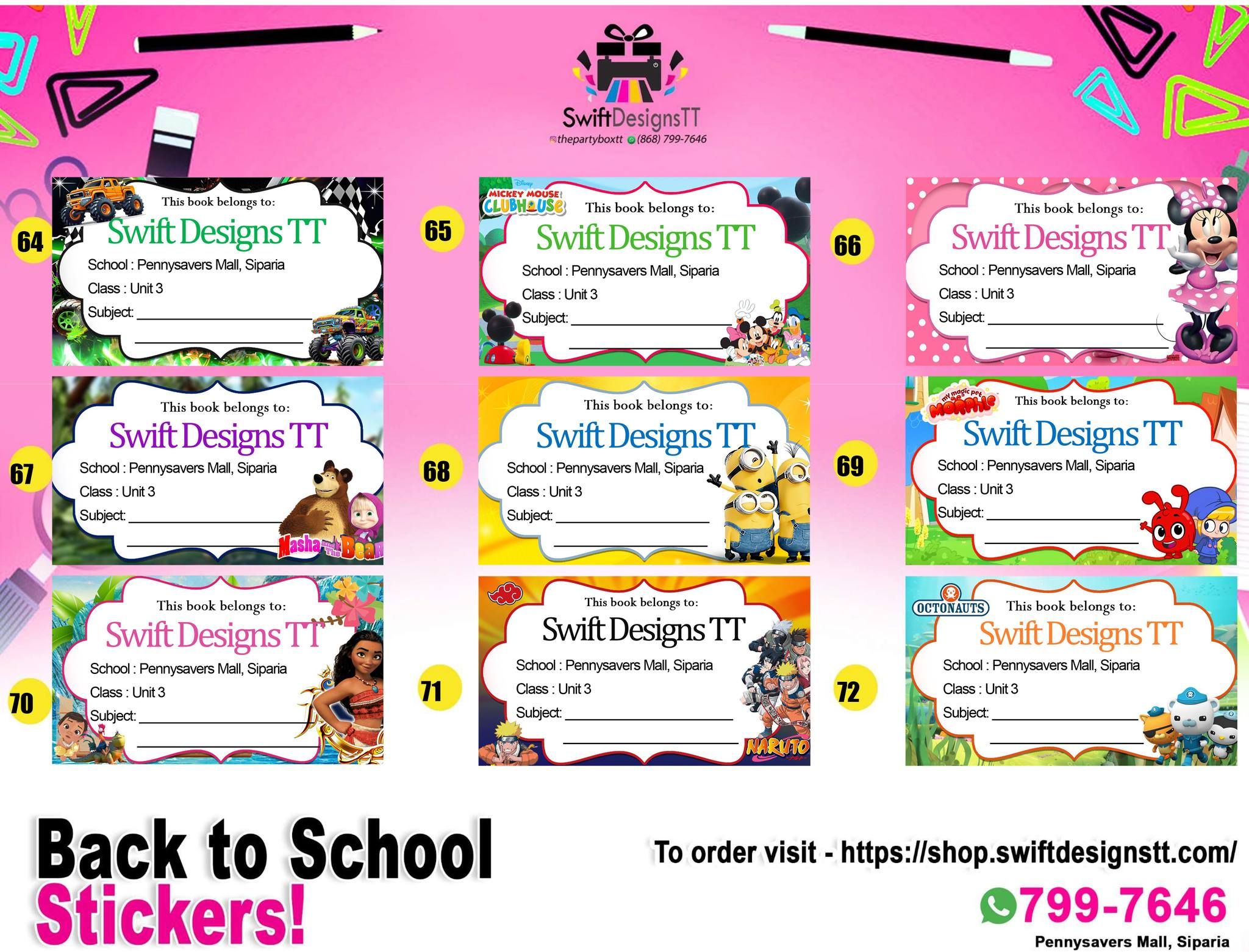 12PCS- School Book Labels _7