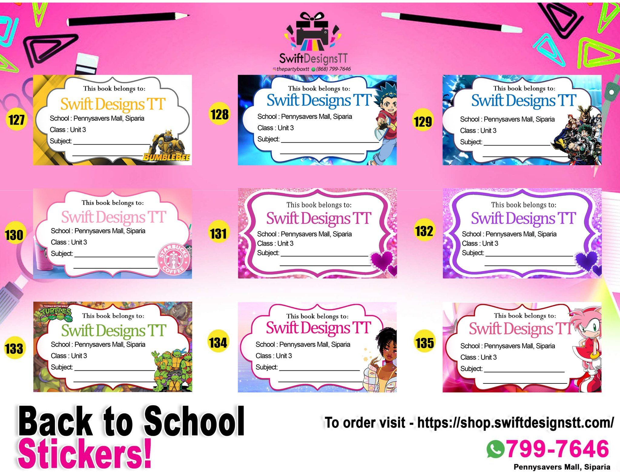 12PCS- School Book Labels _14