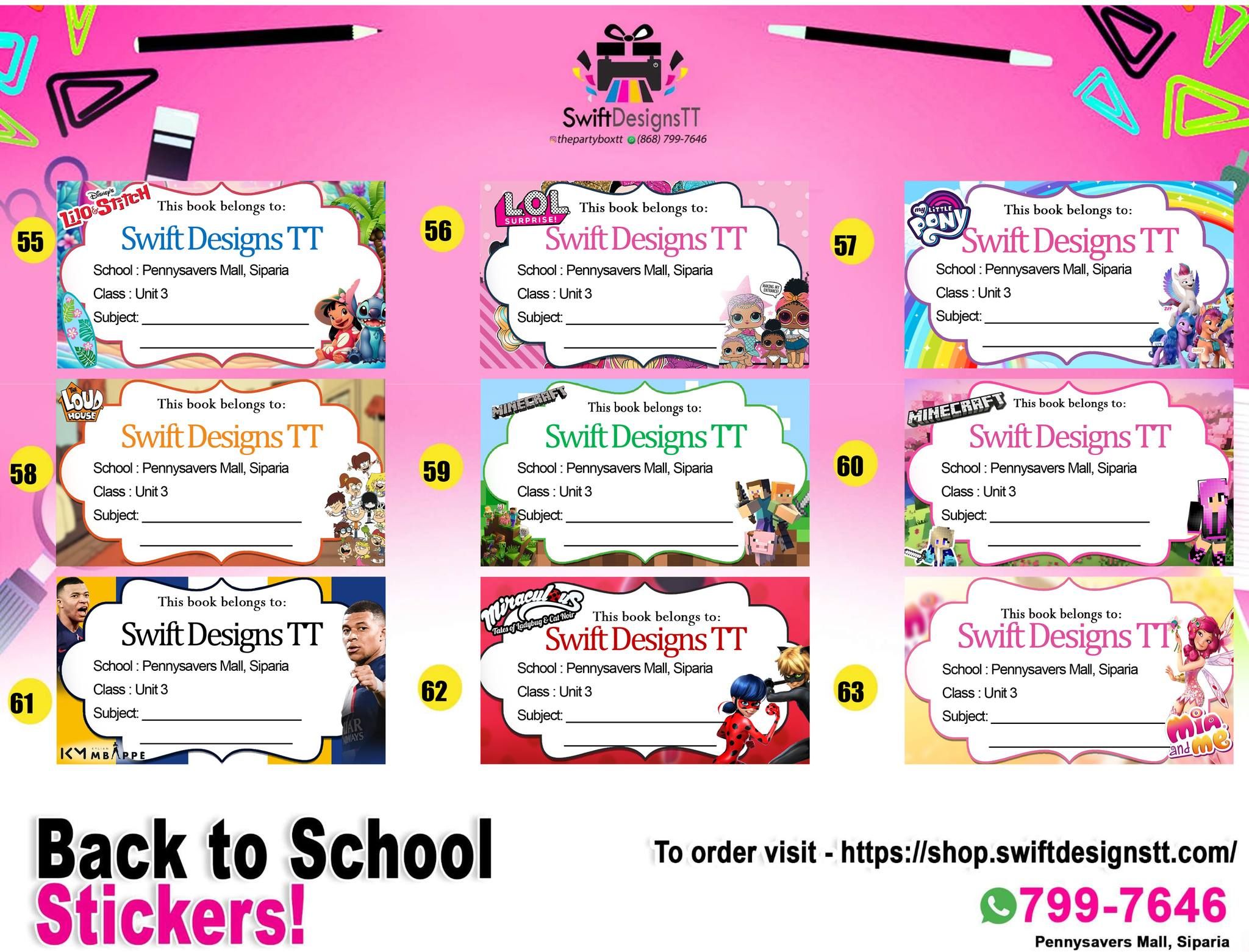 12PCS- School Book Labels _6