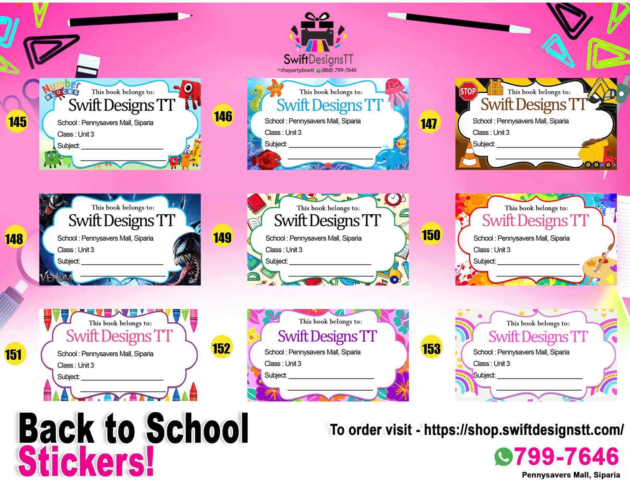 12PCS- School Book Labels _16