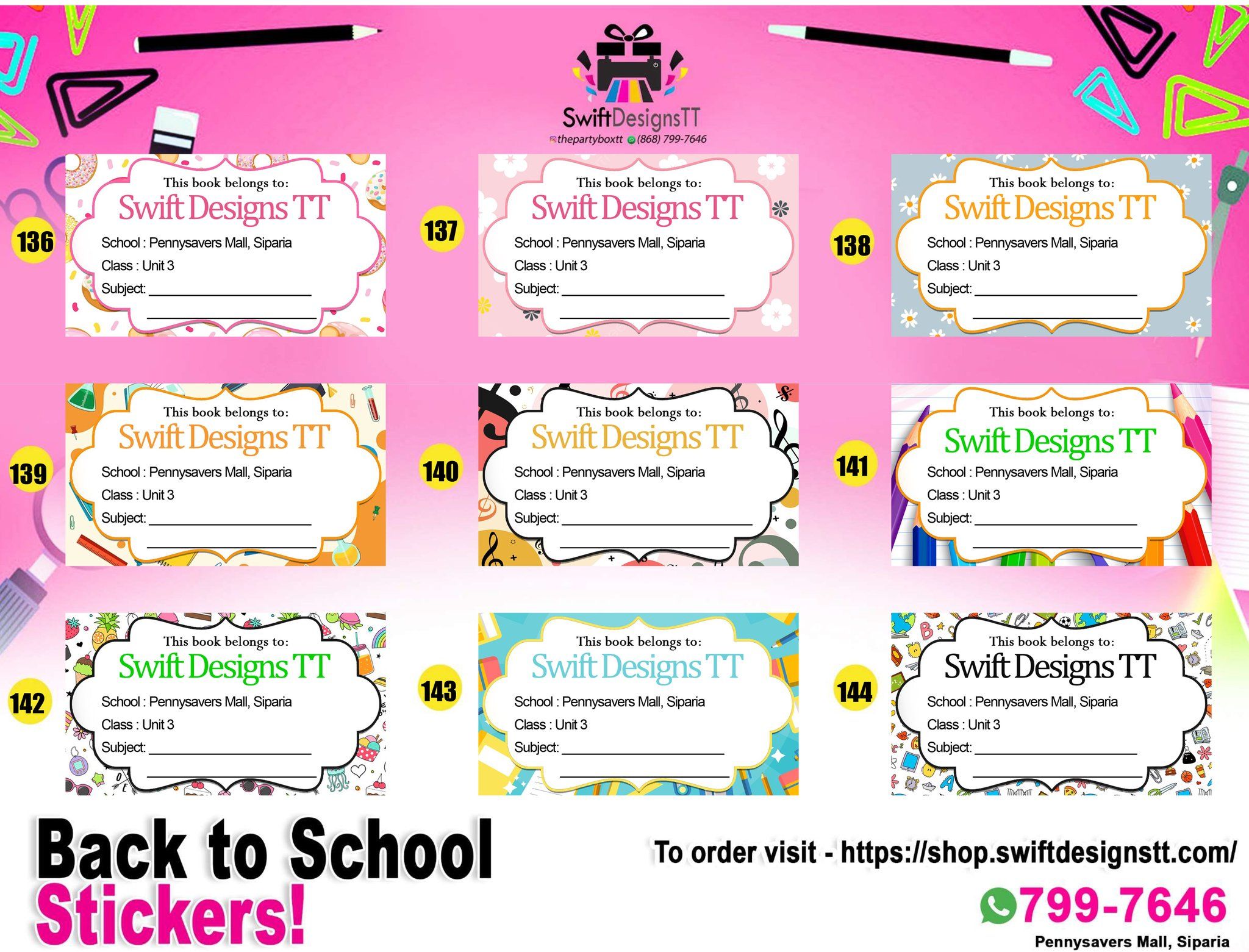 12PCS- School Book Labels _15