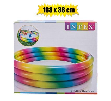 INTEX POOL RAINBOW OMBRE 3 RING 168x38cm_0