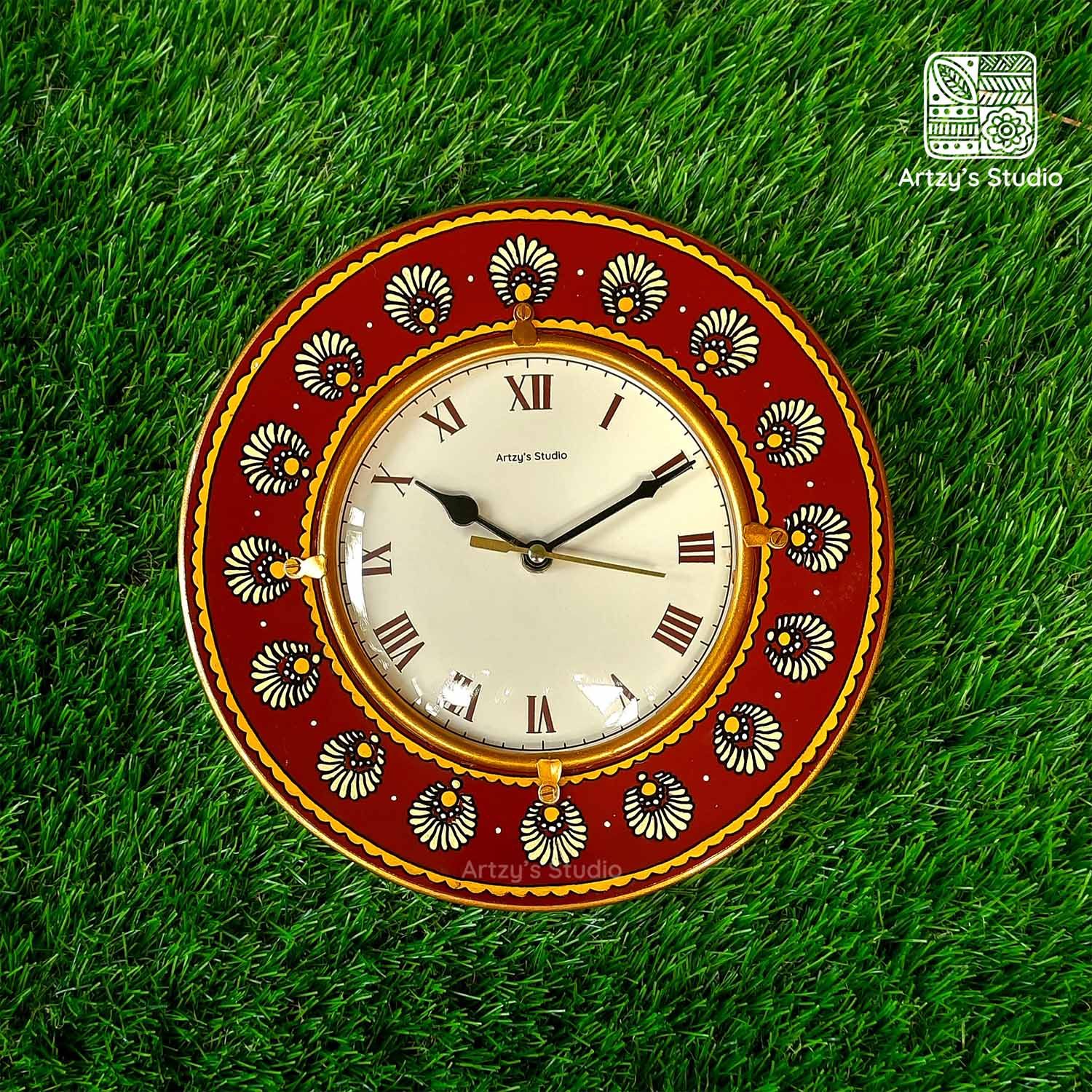 Small Wall Clock Mandala Art_0