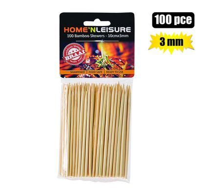 SKEWERS BAMBOO 10cm 100PCE 3mm _0