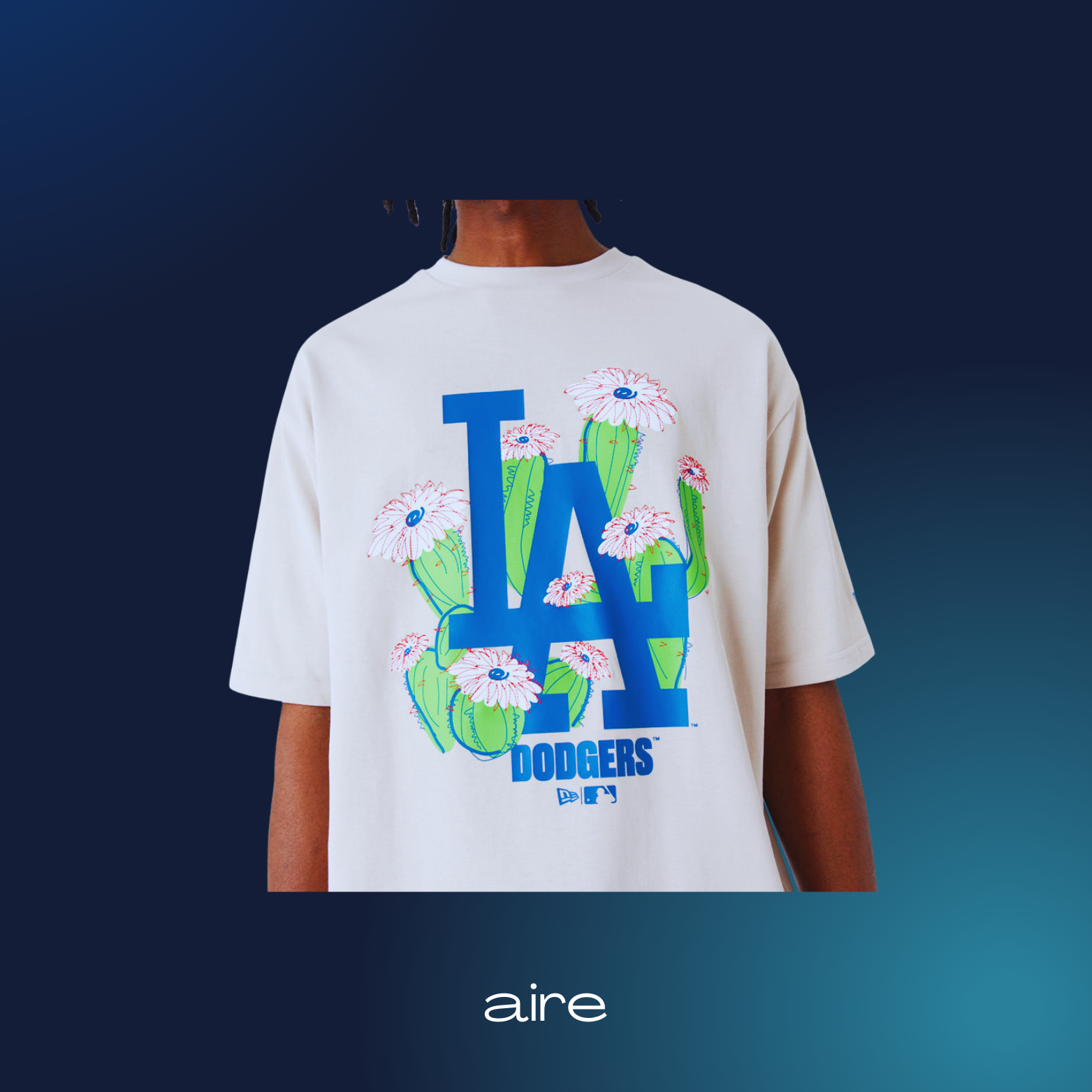 Los Angeles Dodgers MLB Floral Logo Oversized T-Shirt by New Era_1