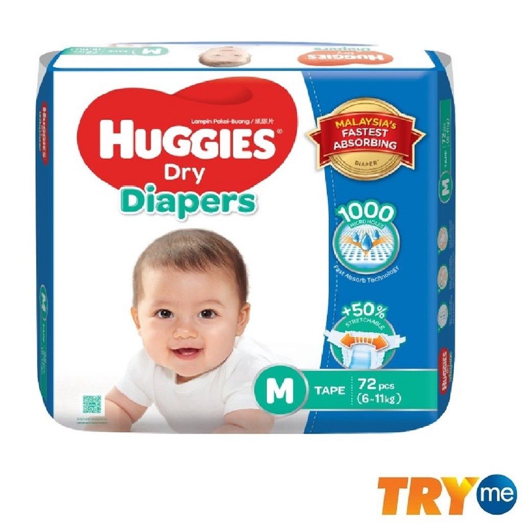 HUGGIES DRY SJP M72 1X72'S_0