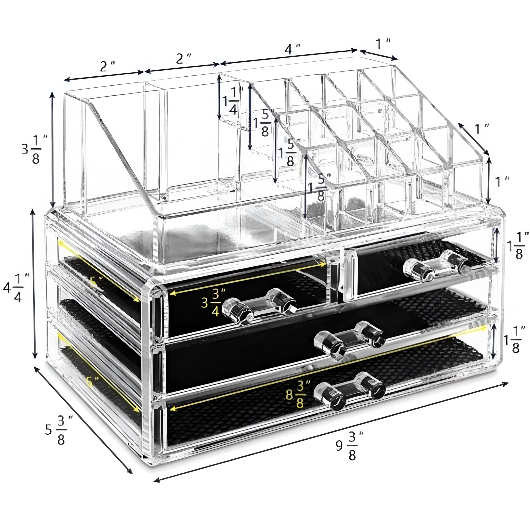 Acrylic Cosmetic Organizer, 3 Drawer Set_1