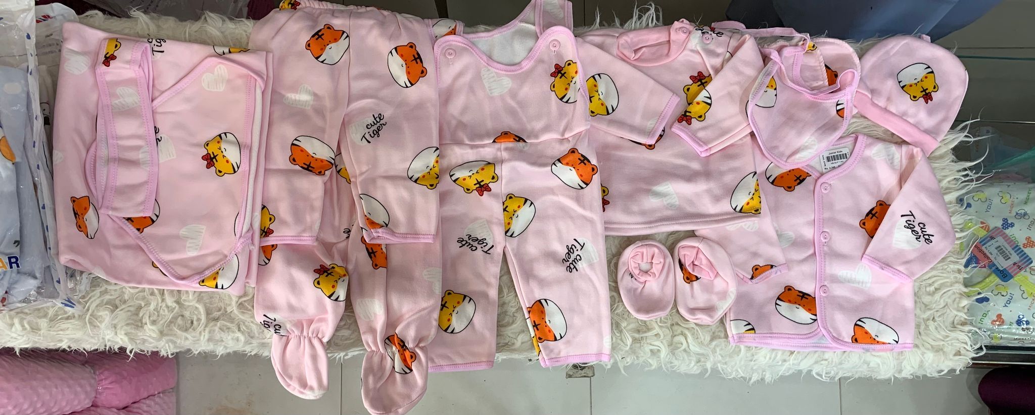 11 pcs Baby suiting in Baby pink_1