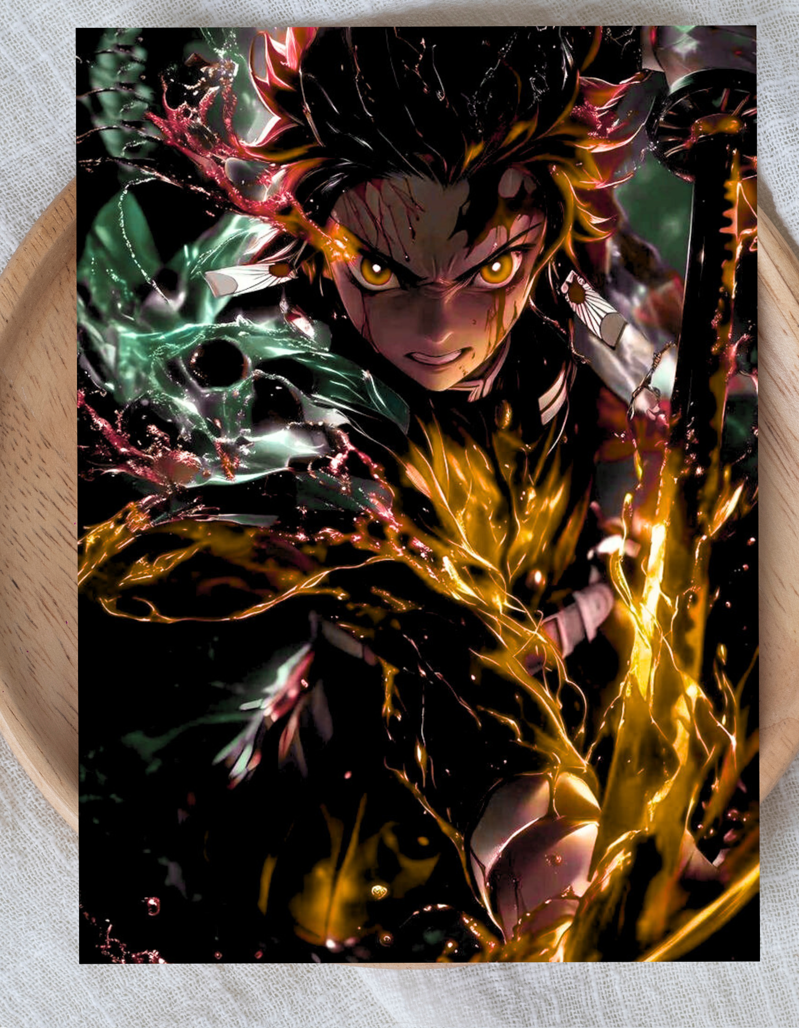 Tanjiro- Demon Slayer Aluminium sheet - 10x15cm_0