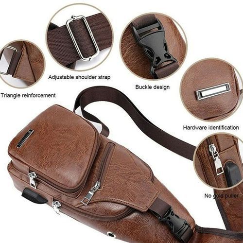 Fashion Sac Pour Poitrine Homme Avec Port De Chargement USB_2