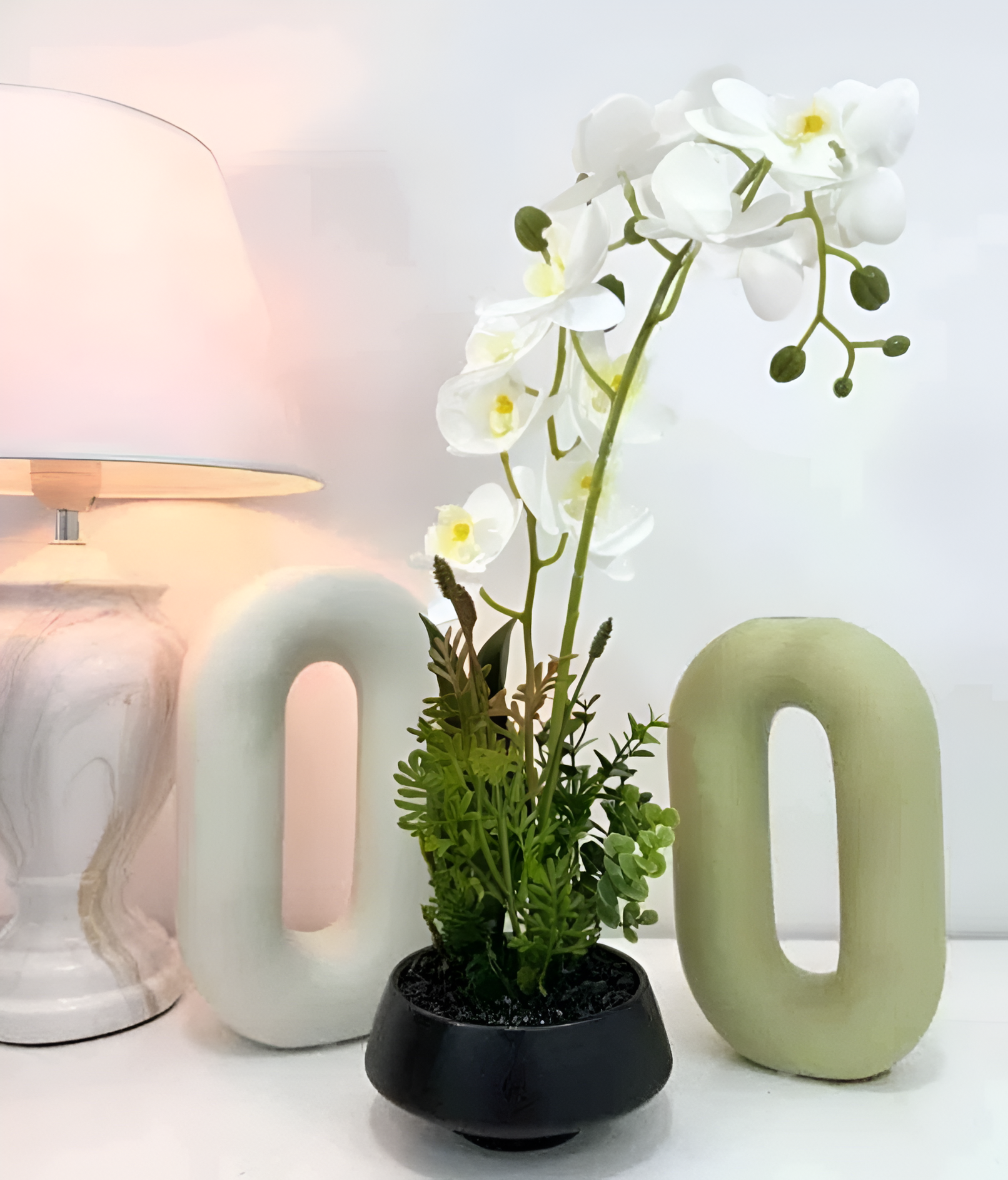 Artificial Plant White Orchid Hl2361-1_0