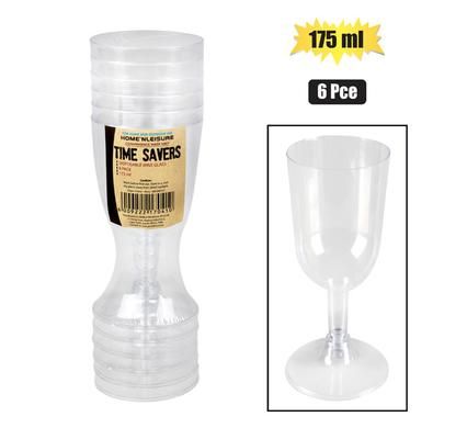 PICNIC DISPOSABLE WINE GLASS 175ml 6 PIECES_0