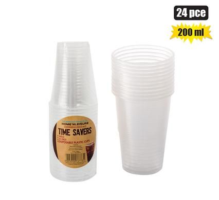 PICNIC CUPS PLASTIC 24 PIECE DISPOSABLE 200ml_0