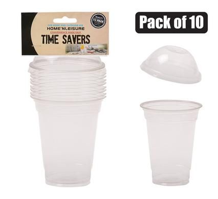 PICNIC CUPS DOME 300ml PACK-10 CLEAR_0