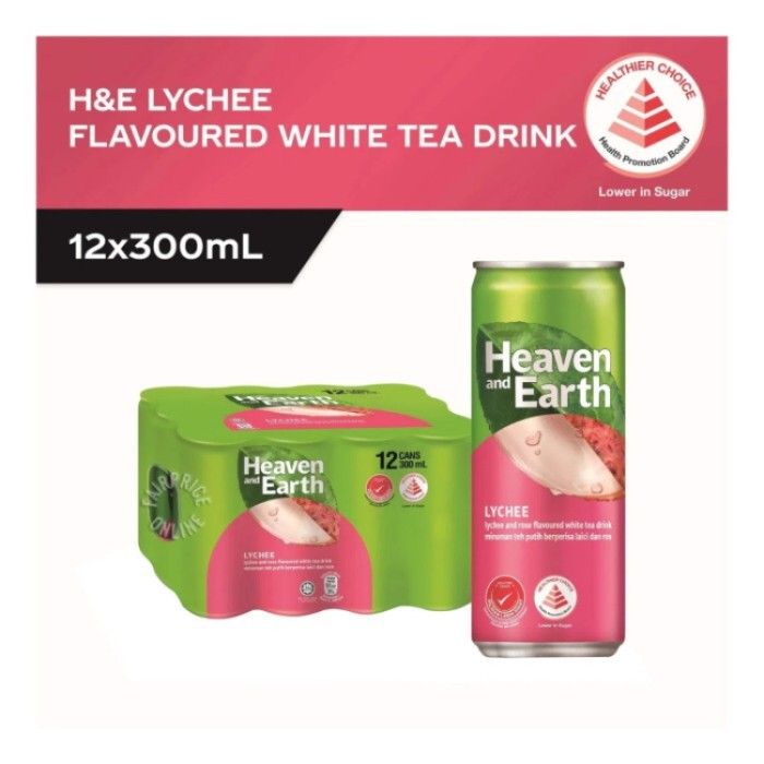 H&E LYCHEE & ROSE W/TEA CAN 12X300ML_0