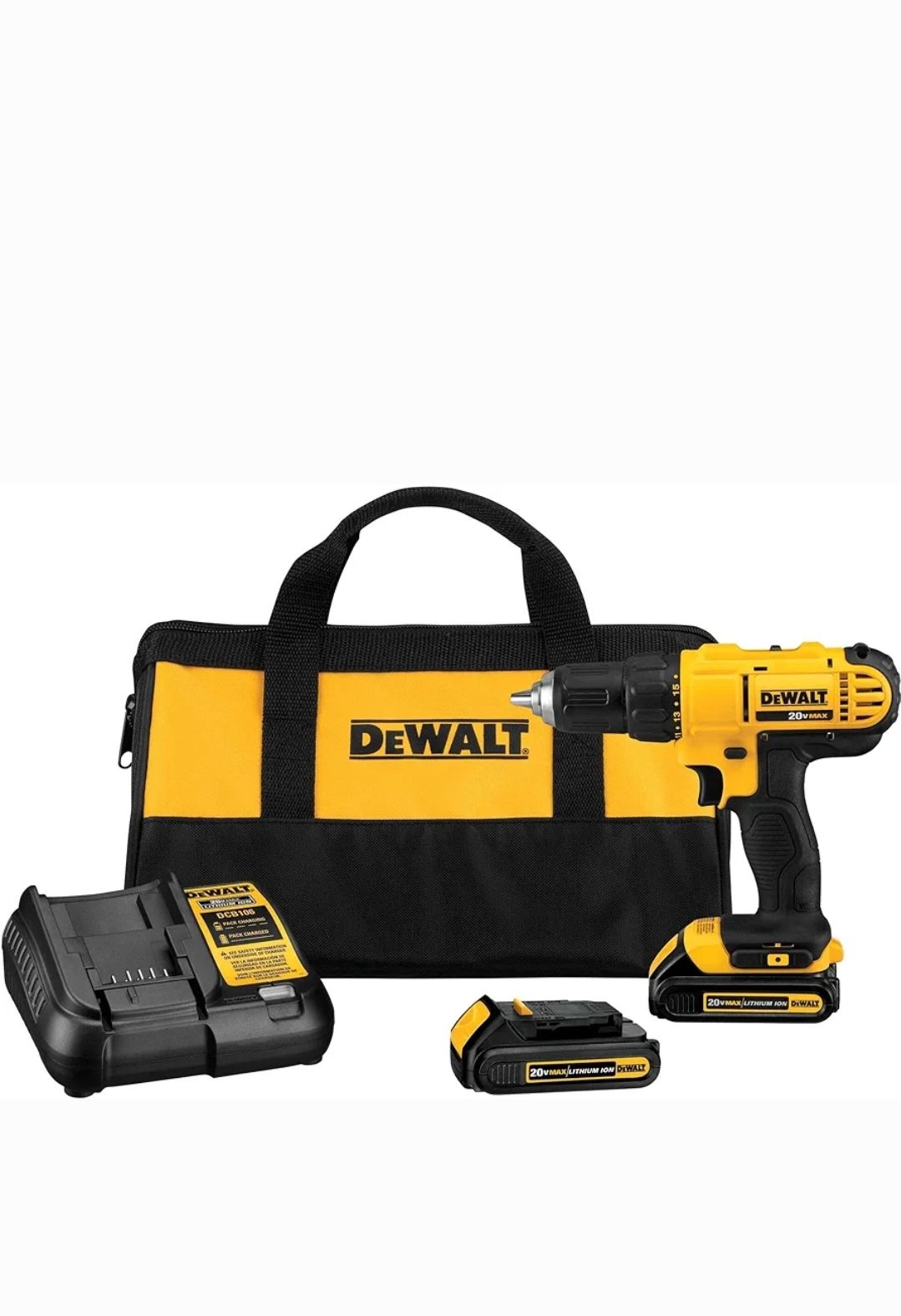 DEWALT 20V Max Cordless Drill/Driver Kit (DCD771C2)_0