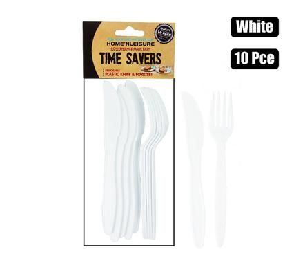 CUTLERY PLASTIC 10 PIECES SET (5 x KNIVES+5 x FORKS)_0