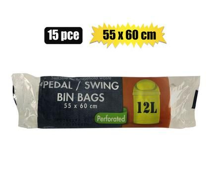 REFUSE BAG PEDAL/SWING 15PC 55x60cm 12L_0