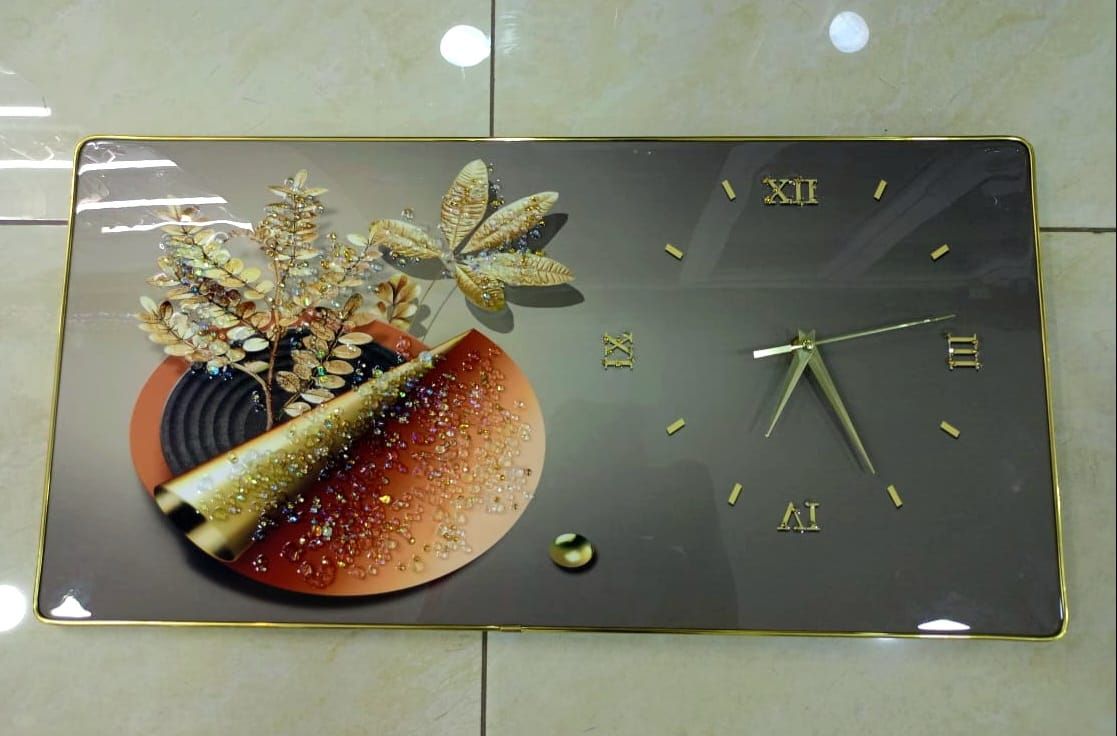 Crystal porcelain decorative painting with clock _0