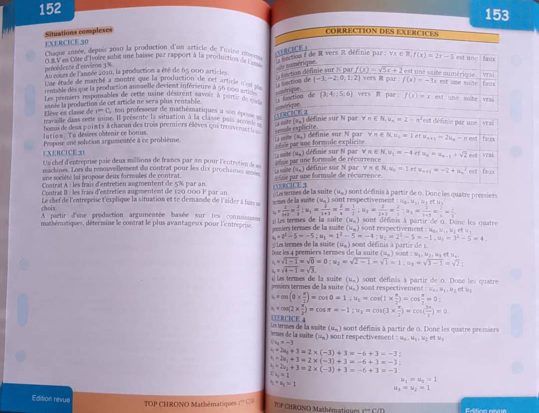 TOP CHRONO MATHEMATIQUE 1ere CDE (Editions Matrice)_2