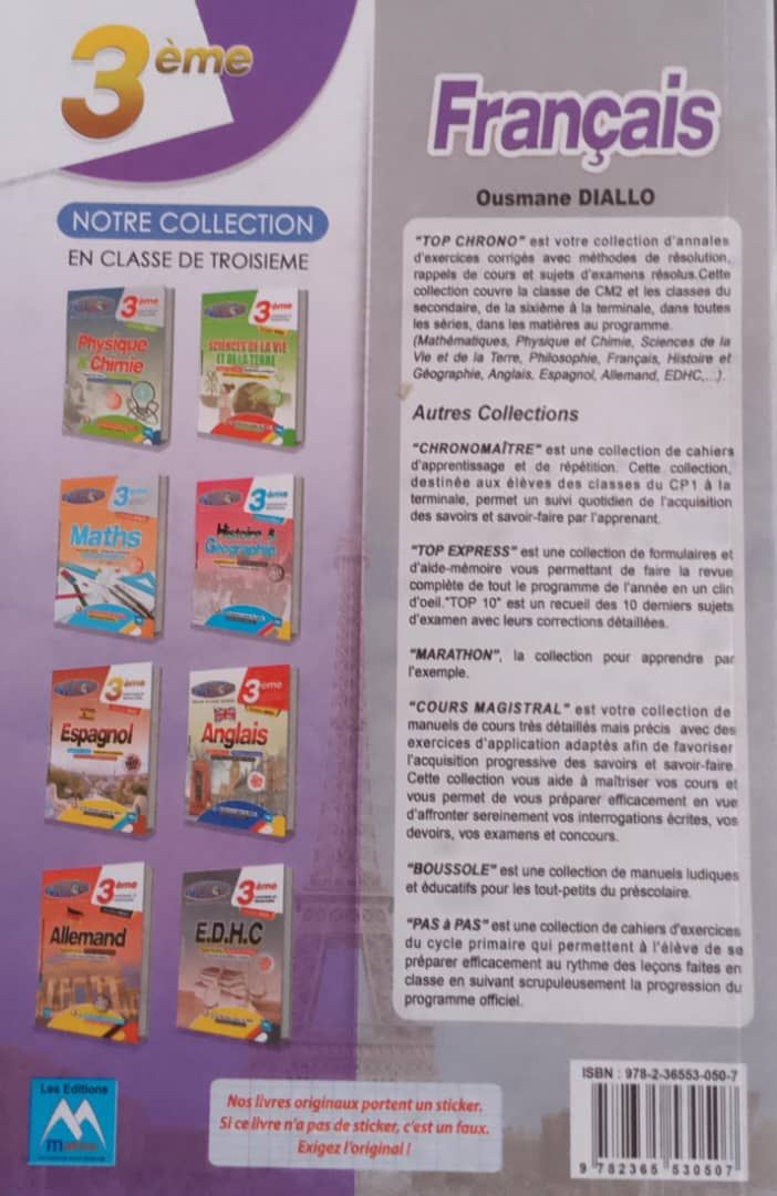 TOP CHRONO Français 3ieme (Editions Matrice)_1