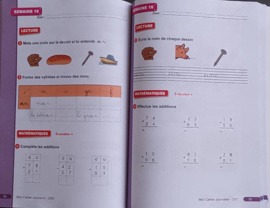 MON CAHIER JOURNALIER CP2 (Editions Matrice)_2