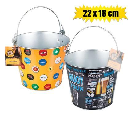 ICE-BUCKET TINPLATE 22X18CM DECORATED_0