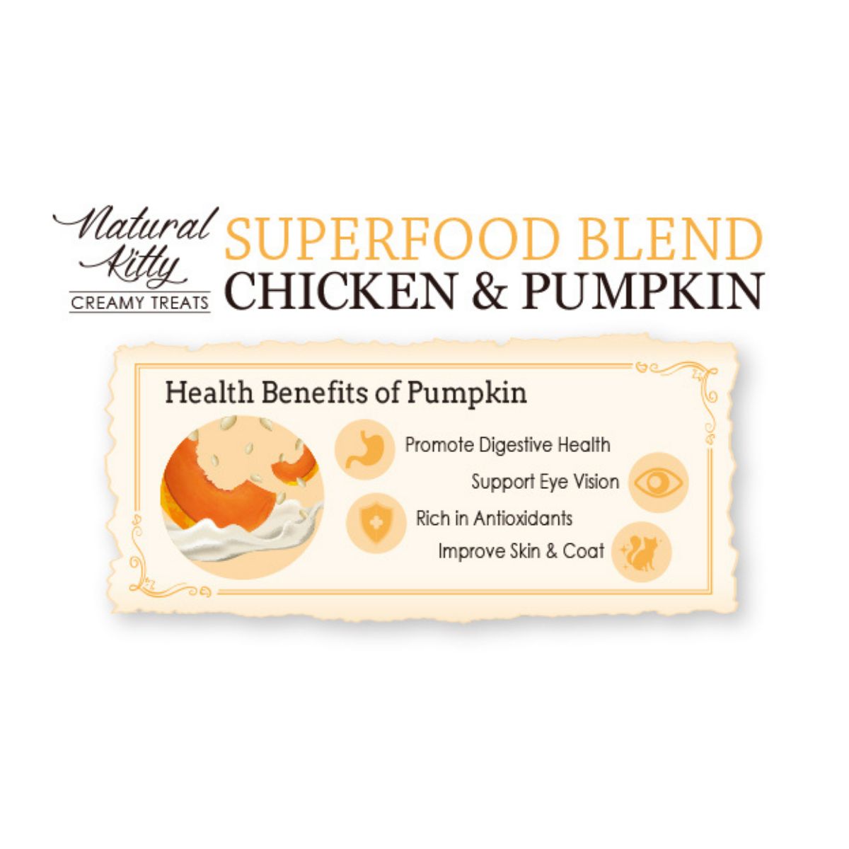 Natural Kitty Creamy Treats SUPERFOOD BLEND - Chicken with Pumpkin_2