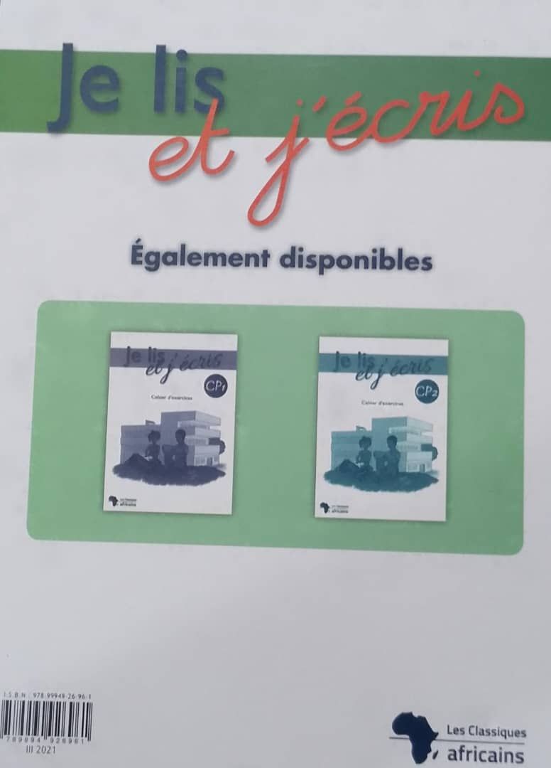 Je lis et j'écris, Manuel CP1 - Les Classiques Africains_1