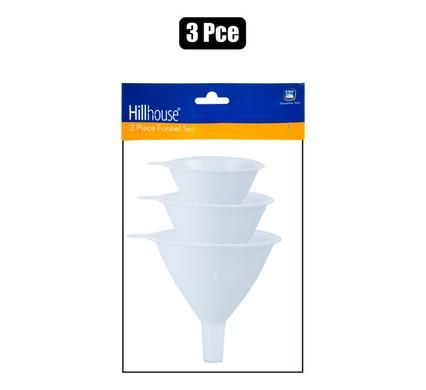 KITCHEN-GADGET FUNNELS 3 PIECES WHT HILLHOUSE_0