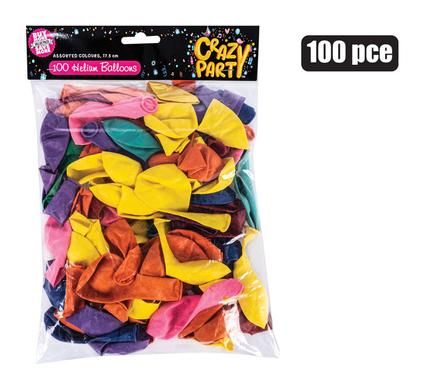 BALLOONS 100 PIECES ASSORTED COLOURS_0