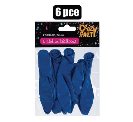 BALLOONS HELIUM 6 PIECES BLUE _0